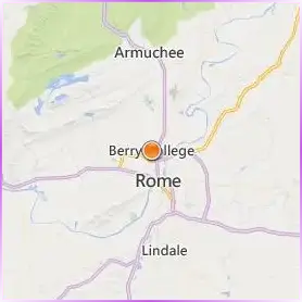 Berry College Location Map Berry College Location Map