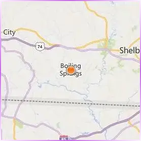 Gardner Webb University Location Map