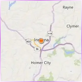 Indiana University of Pennsylvania Location Map Indiana University of Pennsylvania Location Map