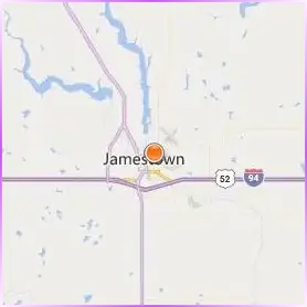 University of Jamestown Location Map University of Jamestown Location Map
