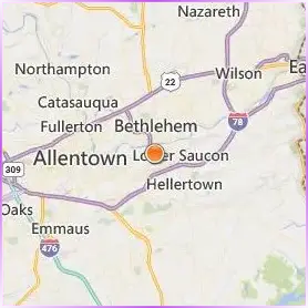 Lehigh University Location Map