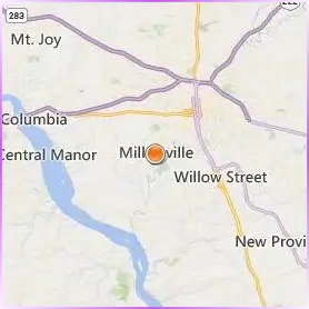 Millersville University of Pennsylvania Location Map