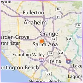 Santa Ana College Location Map
