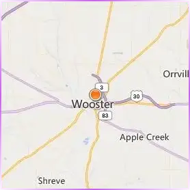 The College of Wooster Location Map The College of Wooster Location Map